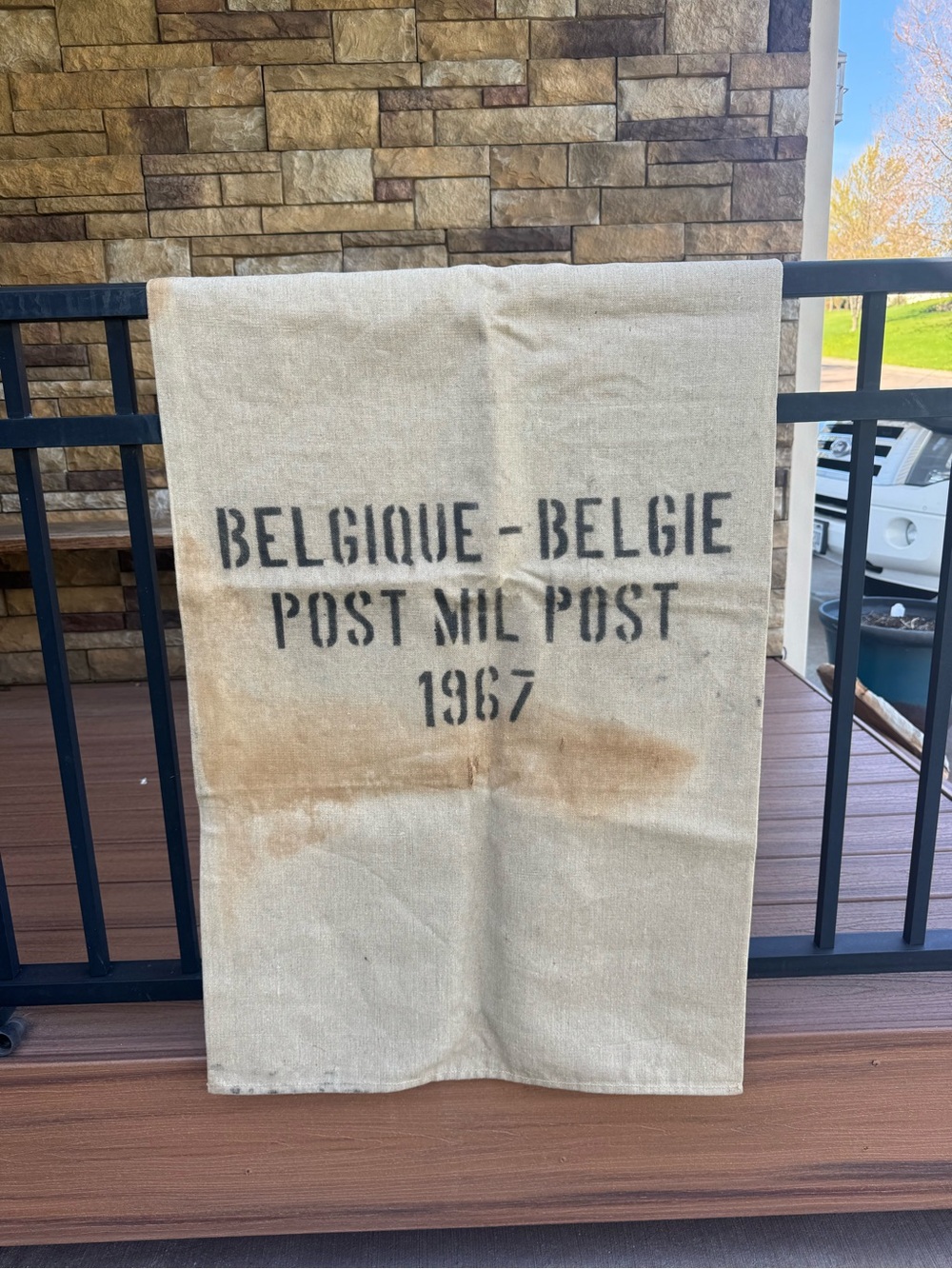 Vintage 1967 Belgium Mail Bag